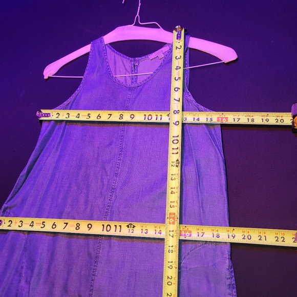 Dalia Women's Blue 100% Tencel Sleeveless Round Neck Knee Length Dress Size XS - Picture 12 of 12